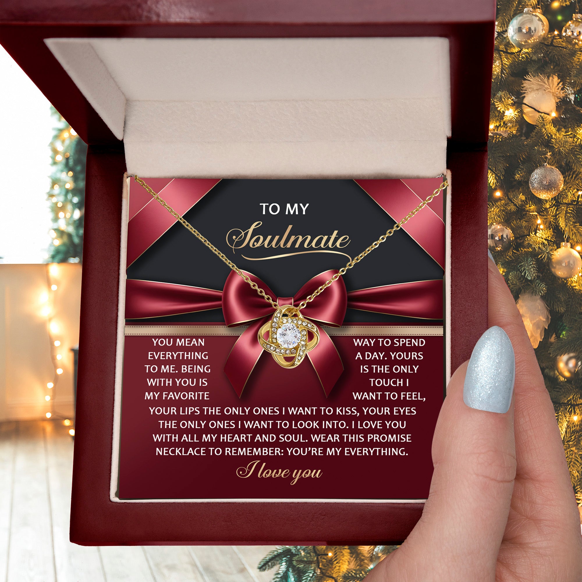 Gift for Soulmate - Heart And Soul - Love Knot Pendant Necklace - Mallard Moon Gift Shop