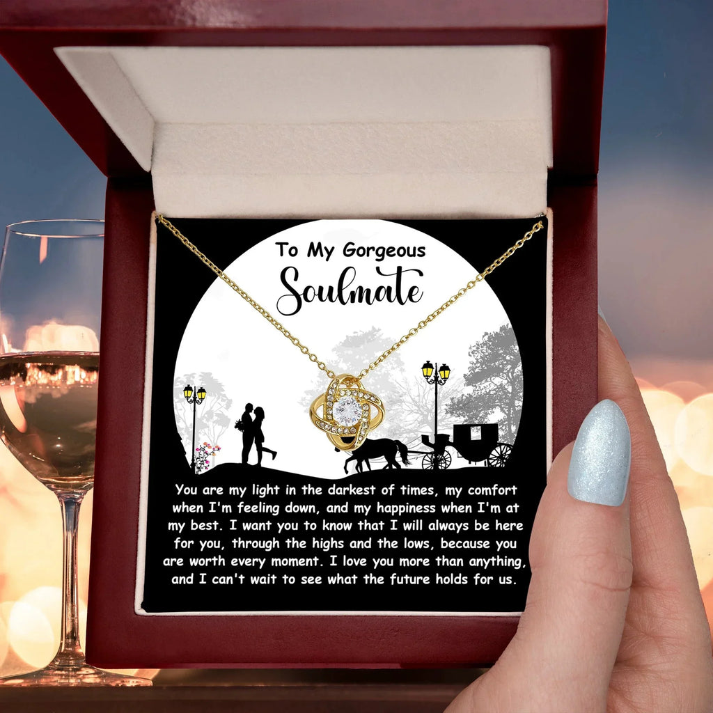 Romantic Anniversary, Valentine's Day Gift for Soulmate, Wife, Girlfriend - Light Of My Life - Love Knot Pendant Necklace