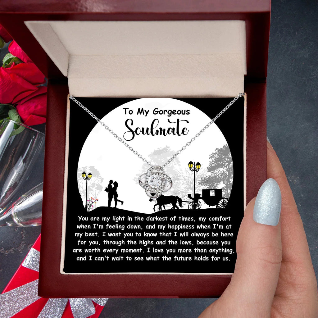 Romantic Anniversary, Valentine's Day Gift for Soulmate, Wife, Girlfriend - Light Of My Life - Love Knot Pendant Necklace