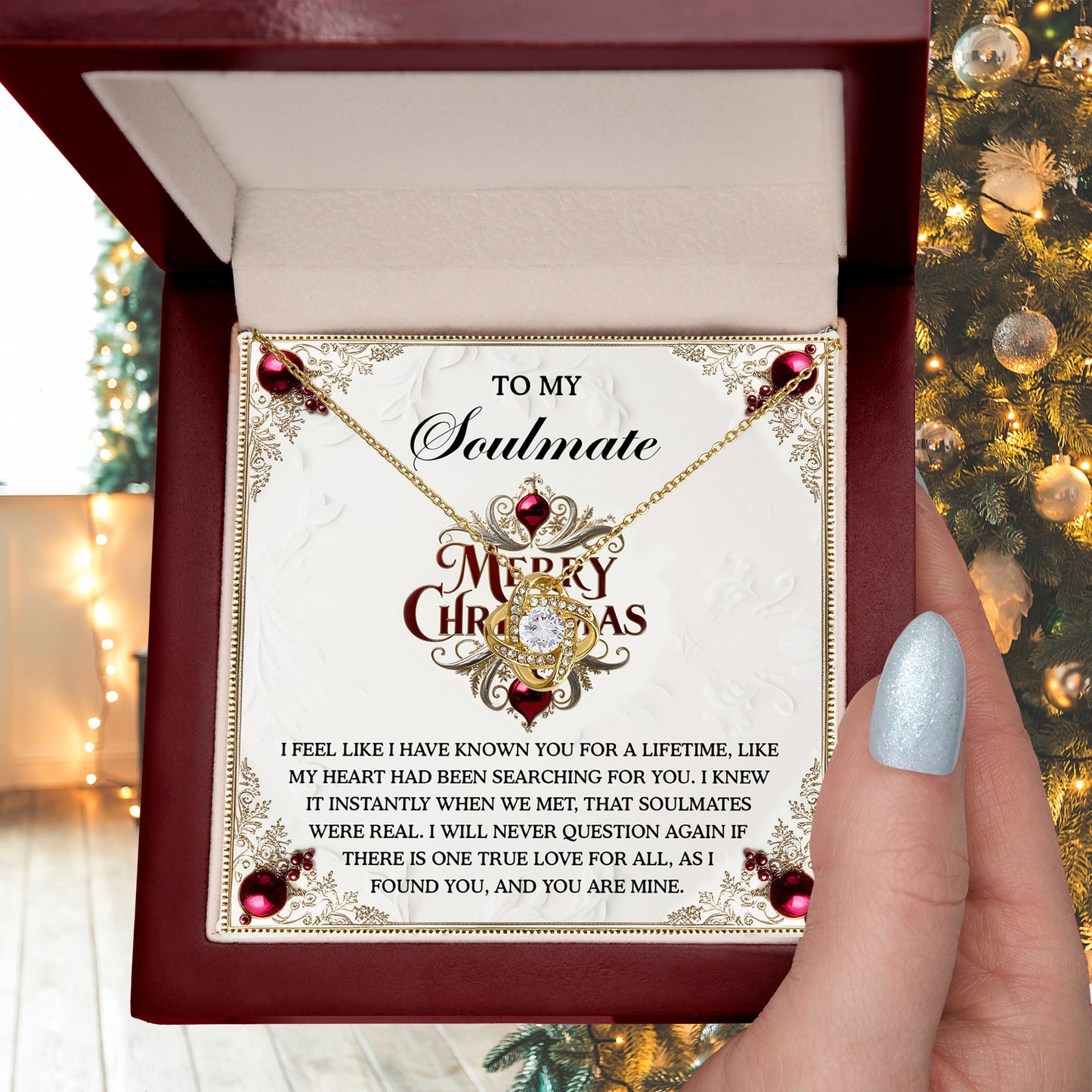 Gift for Soulmate - I Found You - Love Knot Pendant Necklace - Mallard Moon Gift Shop