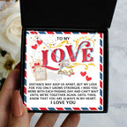 To My Love - Love Dancing Heart Necklace – A Heartfelt Gift for Long-Distance Relationships