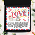 To My Love - Love Dancing Heart Necklace – A Heartfelt Gift for Long-Distance Relationships
