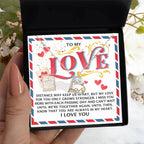 To My Love - Love Dancing Heart Necklace – A Heartfelt Gift for Long-Distance Relationships