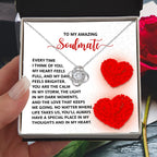Romantic Anniversary, Valentine's Day Gift for Soulmate, Wife, Girlfriend - Place In My Heart - Love Knot Pendant Necklace