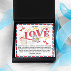 To My Love - Love Dancing Heart Necklace – A Heartfelt Gift for Long-Distance Relationships