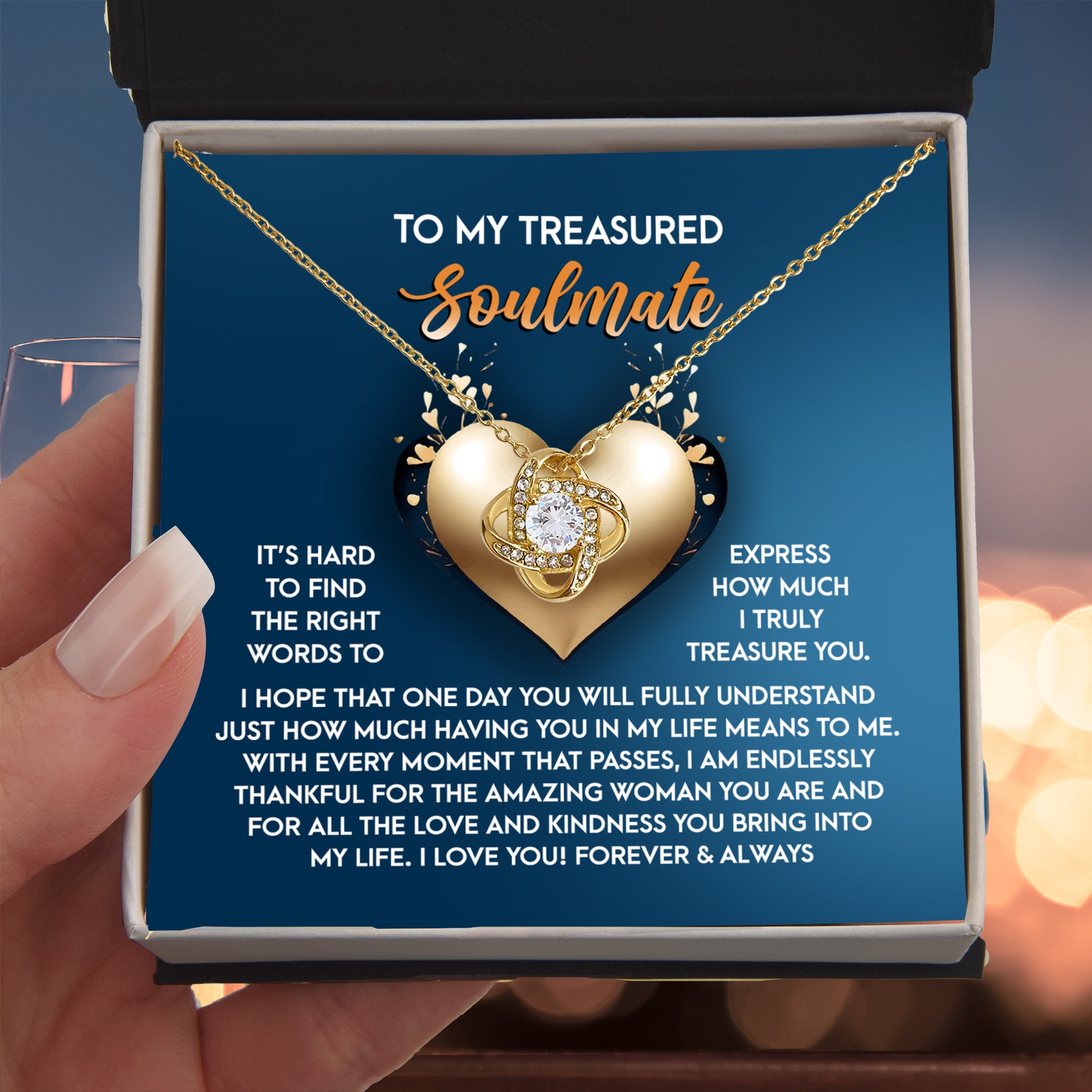 Gift for Soulmate - In My Life - Love Knot Pendant Necklace - Mallard Moon Gift Shop