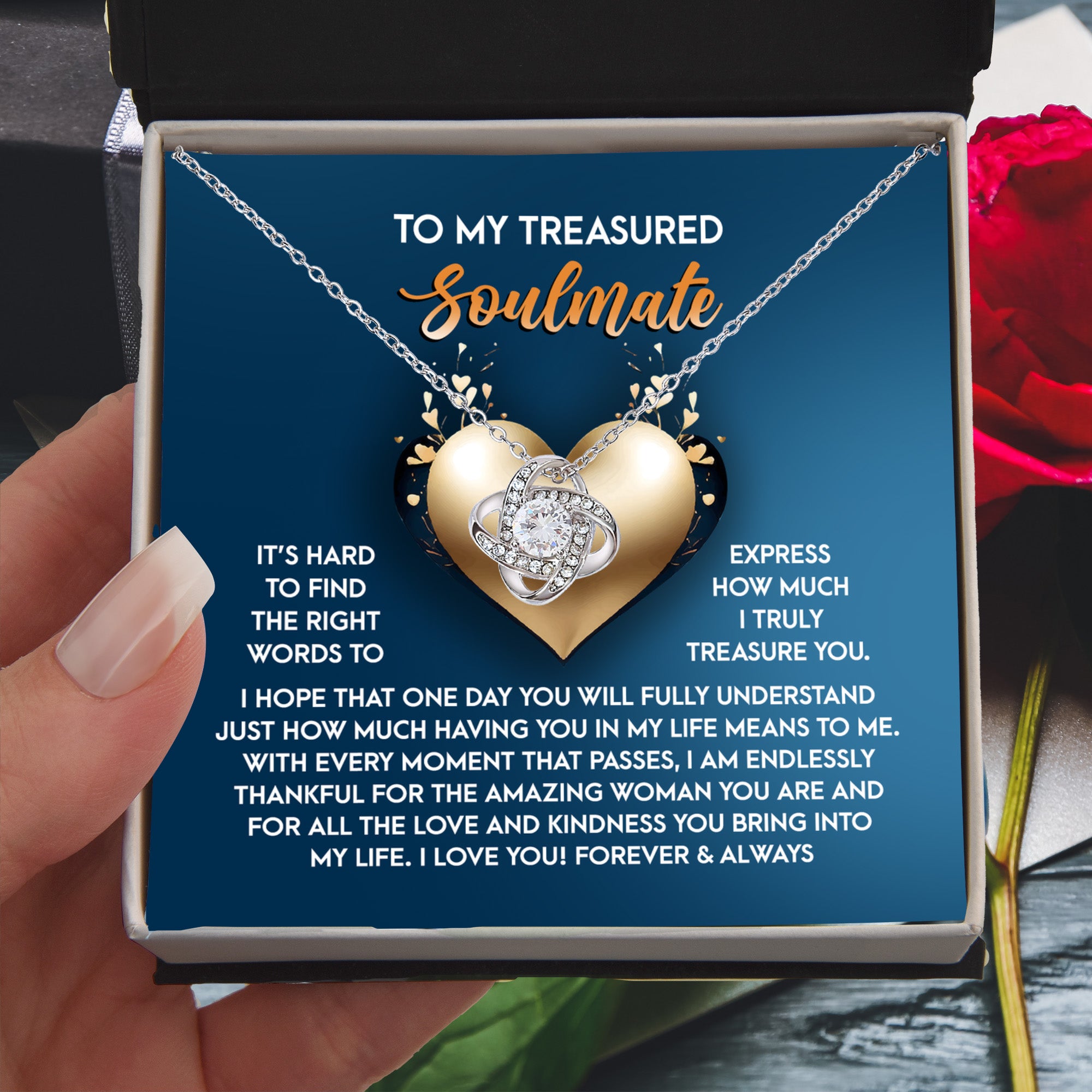 Gift for Soulmate - In My Life - Love Knot Pendant Necklace - Mallard Moon Gift Shop