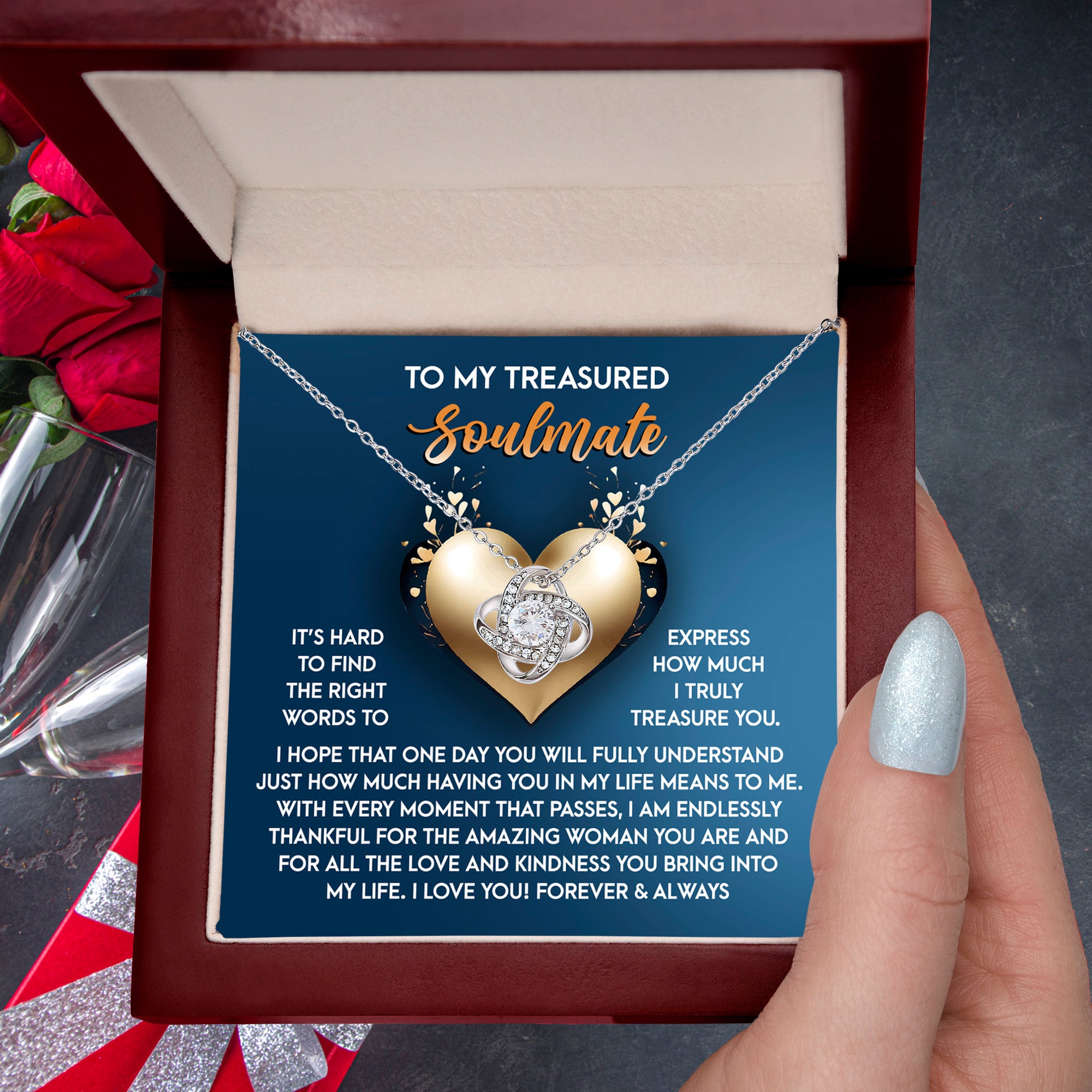 Gift for Soulmate - In My Life - Love Knot Pendant Necklace - Mallard Moon Gift Shop