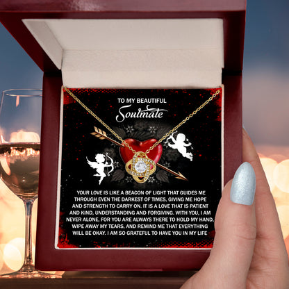 Gift for Soulmate - Beacon of Light - Love Knot Pendant Necklace - Mallard Moon Gift Shop