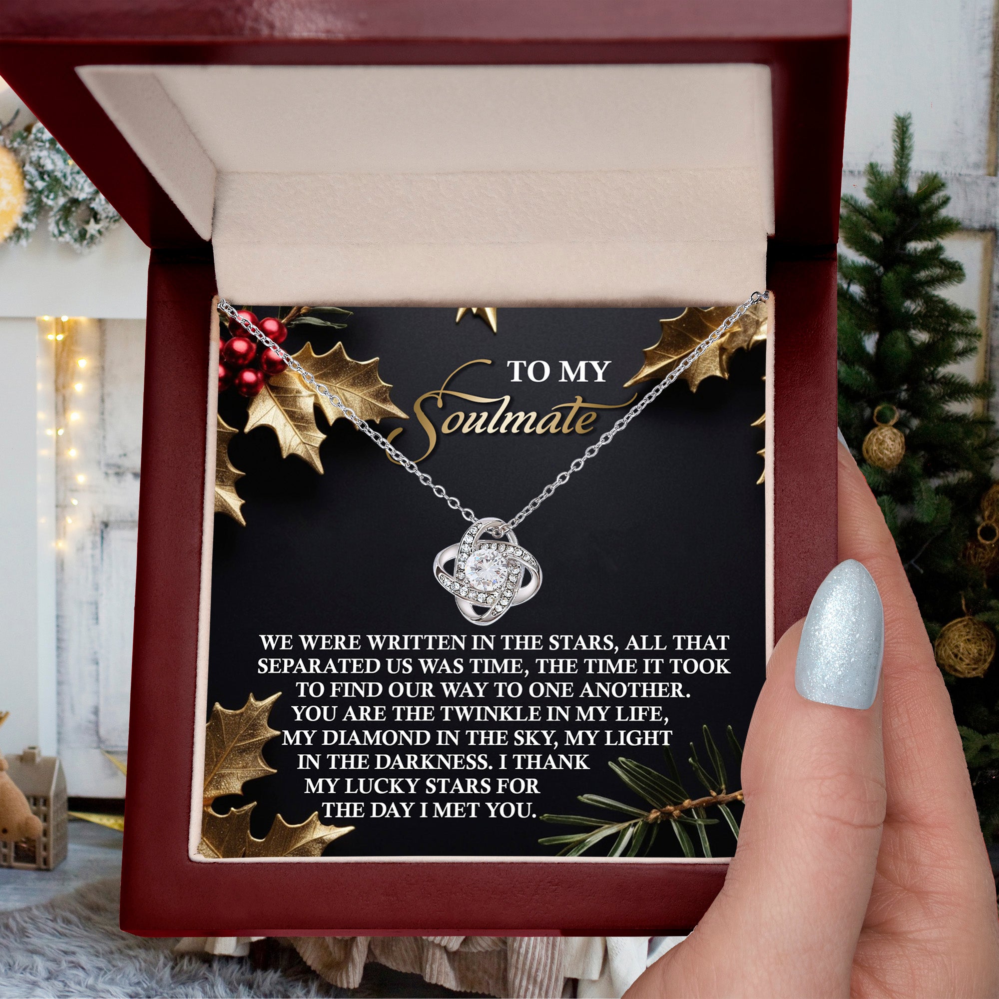 Gift for Soulmate - In The Stars - Love Knot Pendant Necklace - Mallard Moon Gift Shop