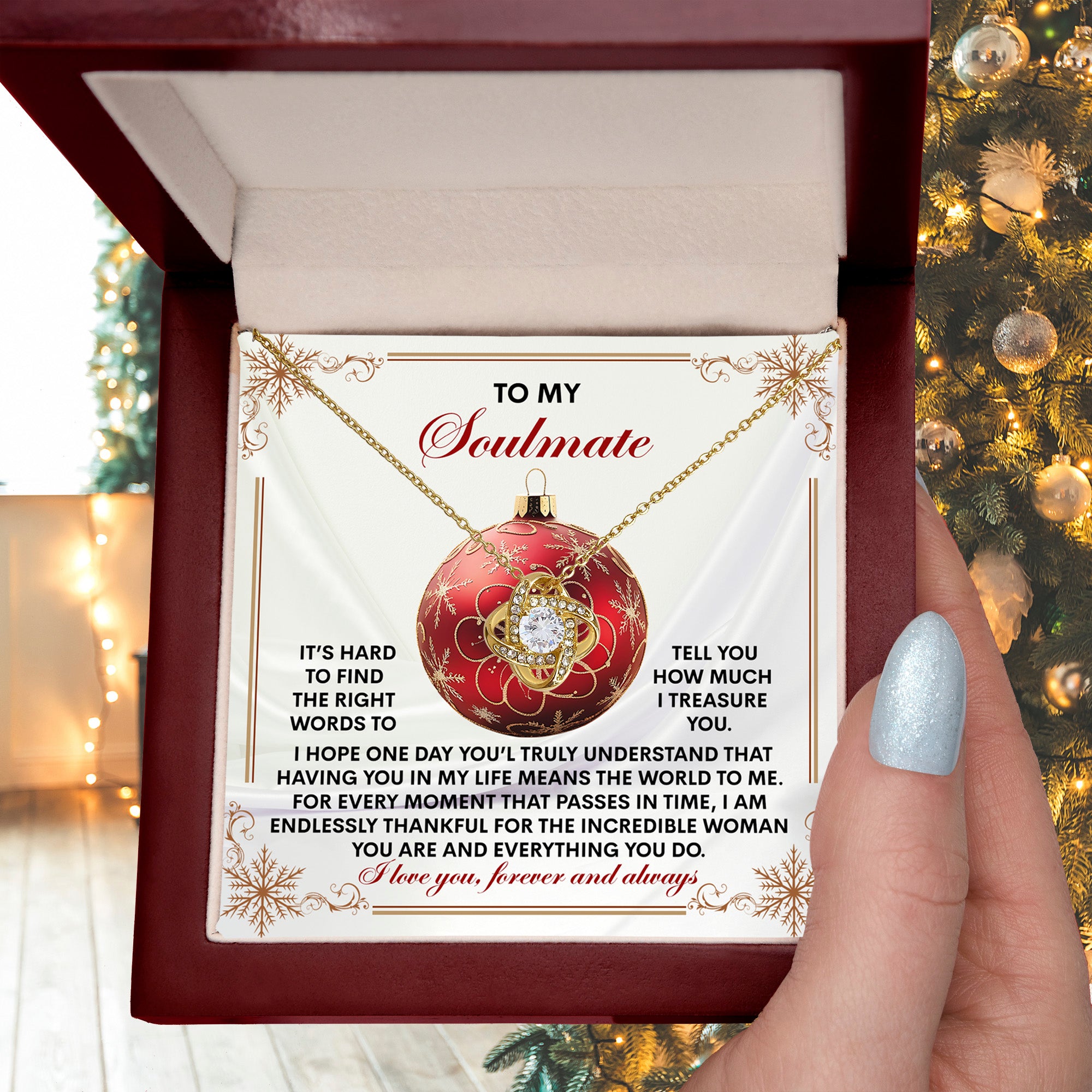 Gift for Soulmate - Incredible Woman - Love Knot Pendant Necklace - Mallard Moon Gift Shop