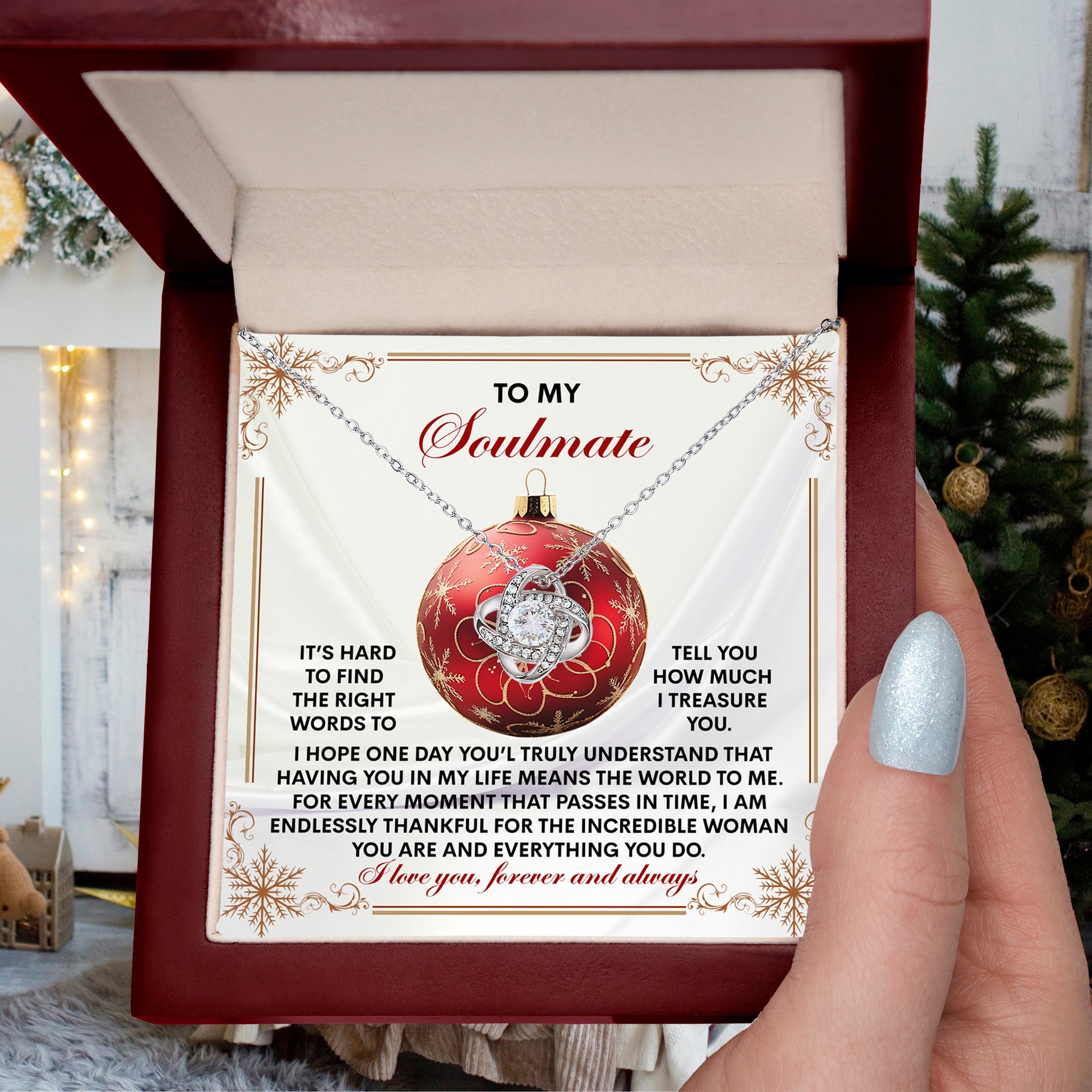 Gift for Soulmate - Incredible Woman - Love Knot Pendant Necklace - Mallard Moon Gift Shop