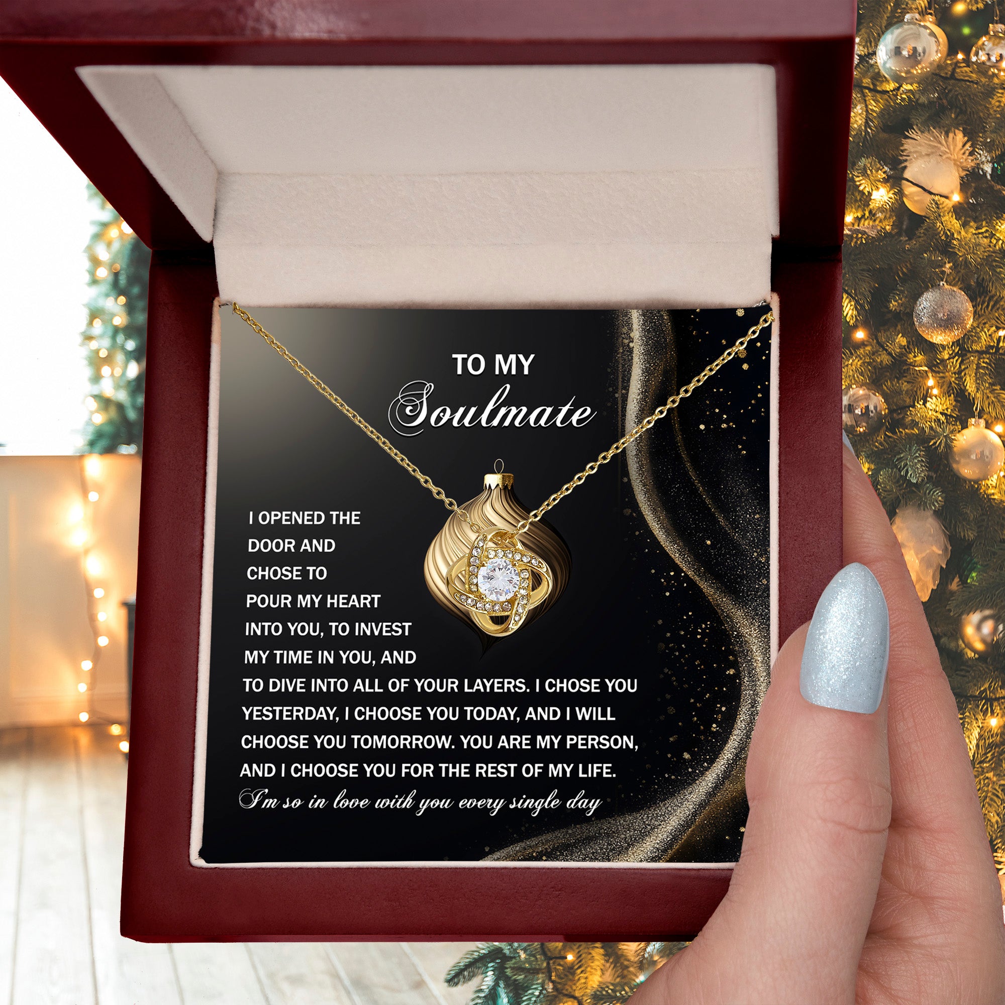 Gift for Soulmate - Into You - Love Knot Pendant Necklace - Mallard Moon Gift Shop