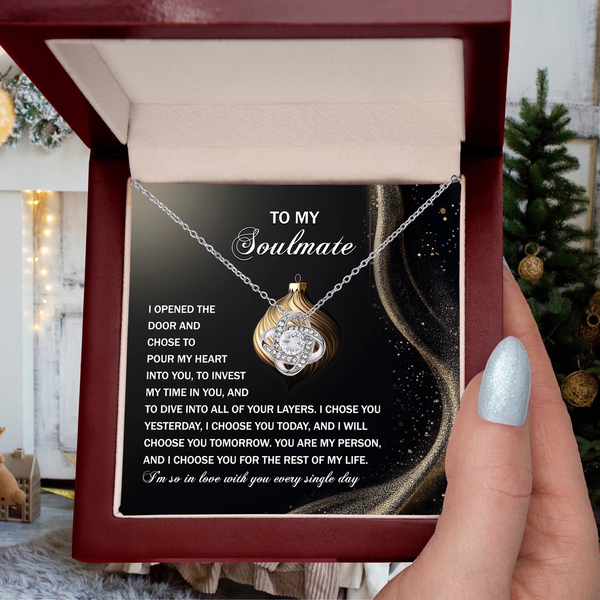 Gift for Soulmate - Into You - Love Knot Pendant Necklace - Mallard Moon Gift Shop