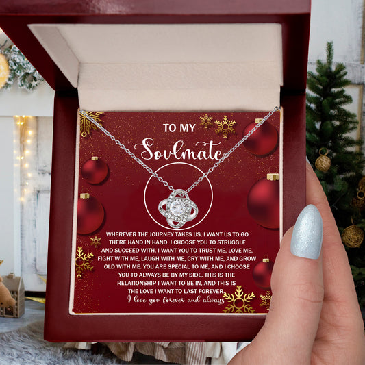 Gift for Soulmate - Journey By My Side - Love Knot Pendant Necklace - Mallard Moon Gift Shop