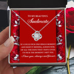 Romantic Anniversary, Valentine's Day Gift for Soulmate, Wife, Girlfriend - The Moment I Met You - Love Knot Pendant Necklace