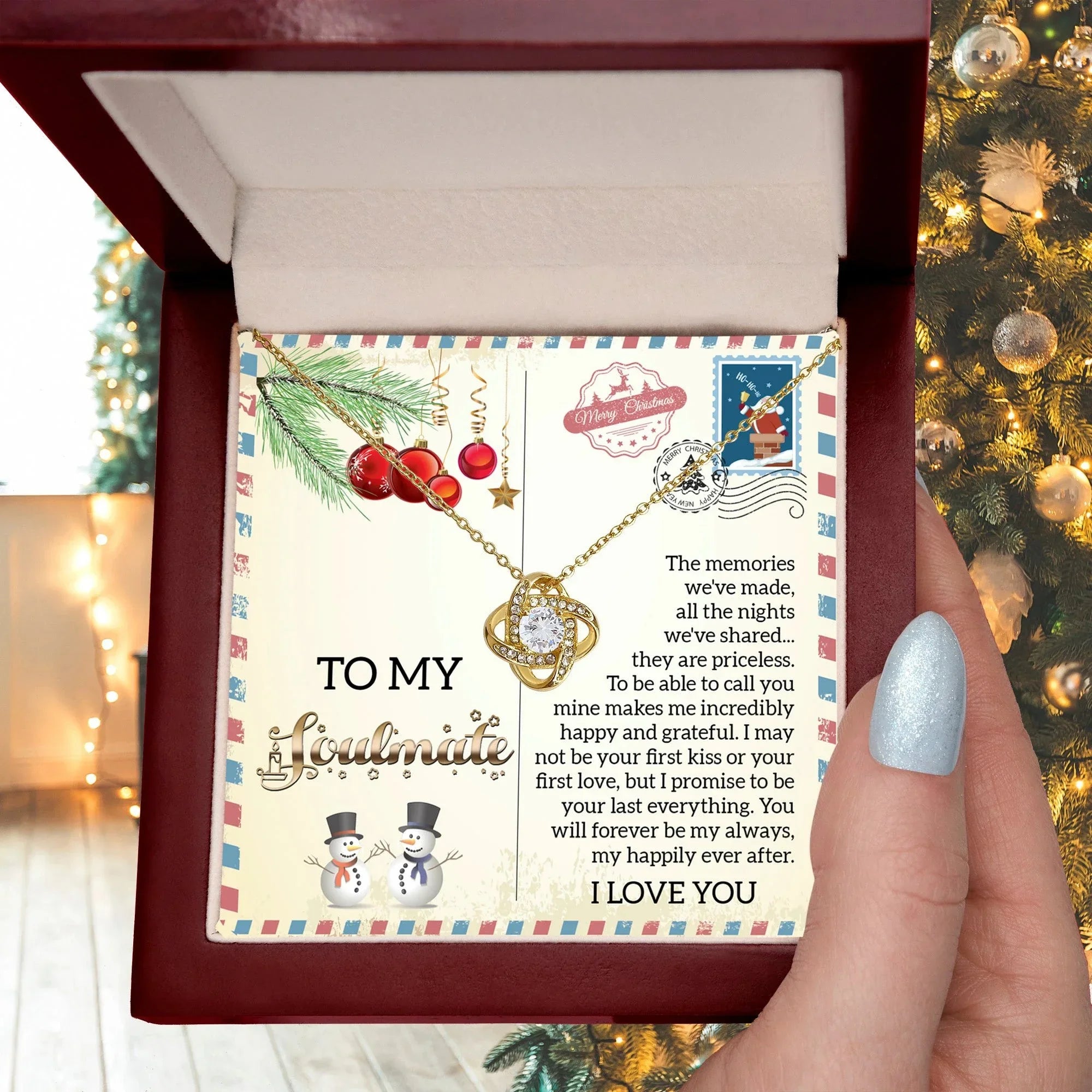 Gift for Soulmate - Last Everything - Love Knot Pendant Necklace