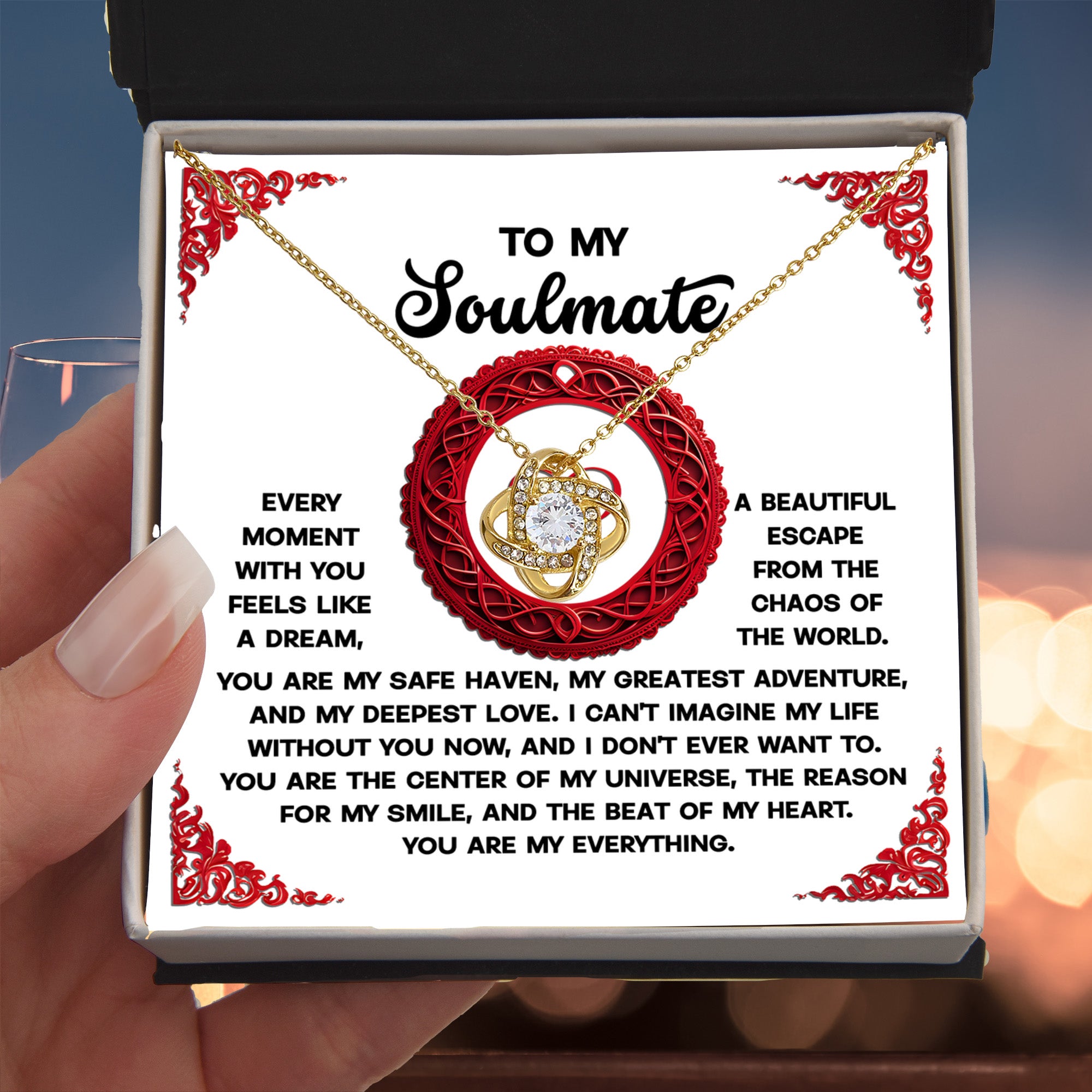 Gift for Soulmate - Like A Dream - Love Knot Pendant Necklace - Mallard Moon Gift Shop