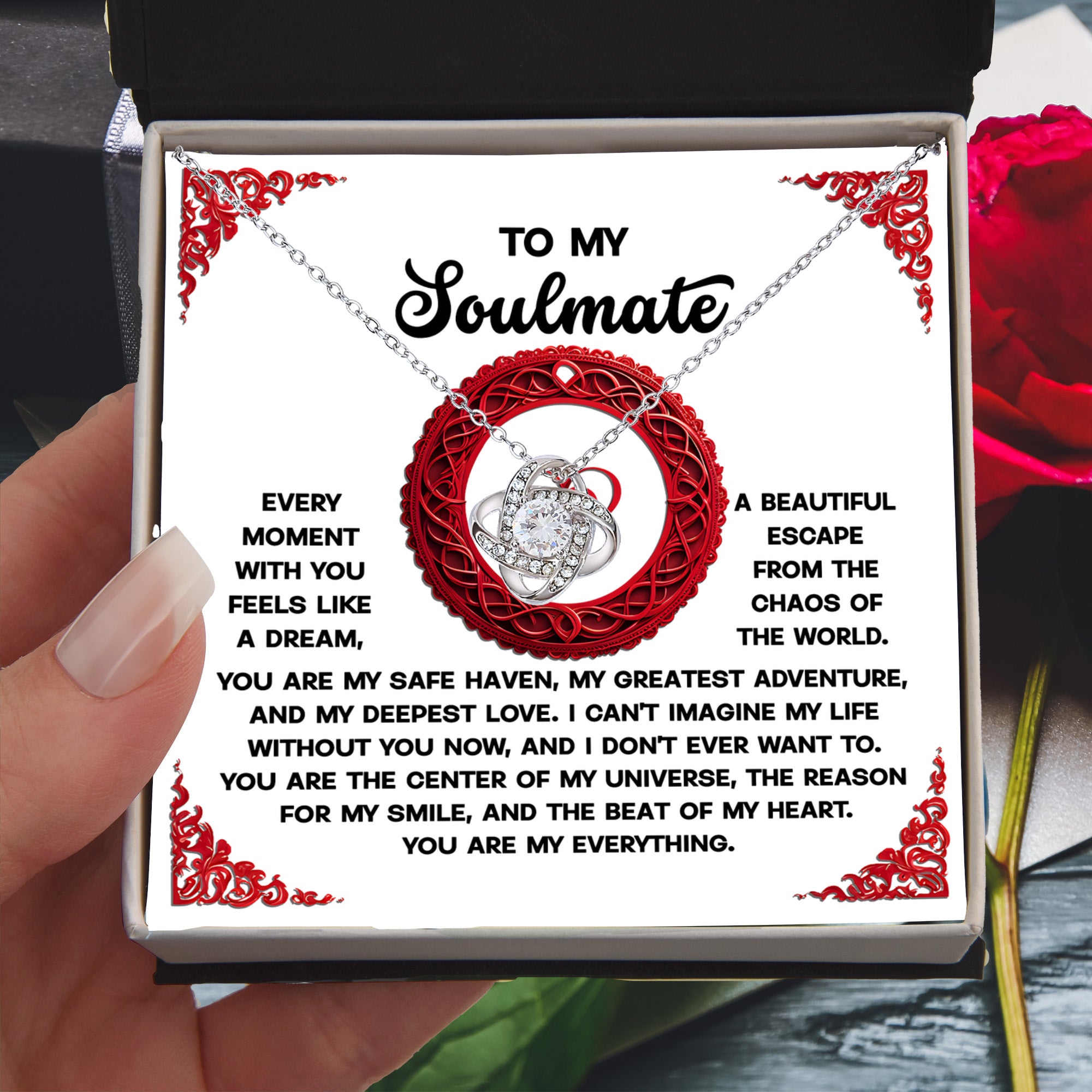 Gift for Soulmate - Like A Dream - Love Knot Pendant Necklace - Mallard Moon Gift Shop