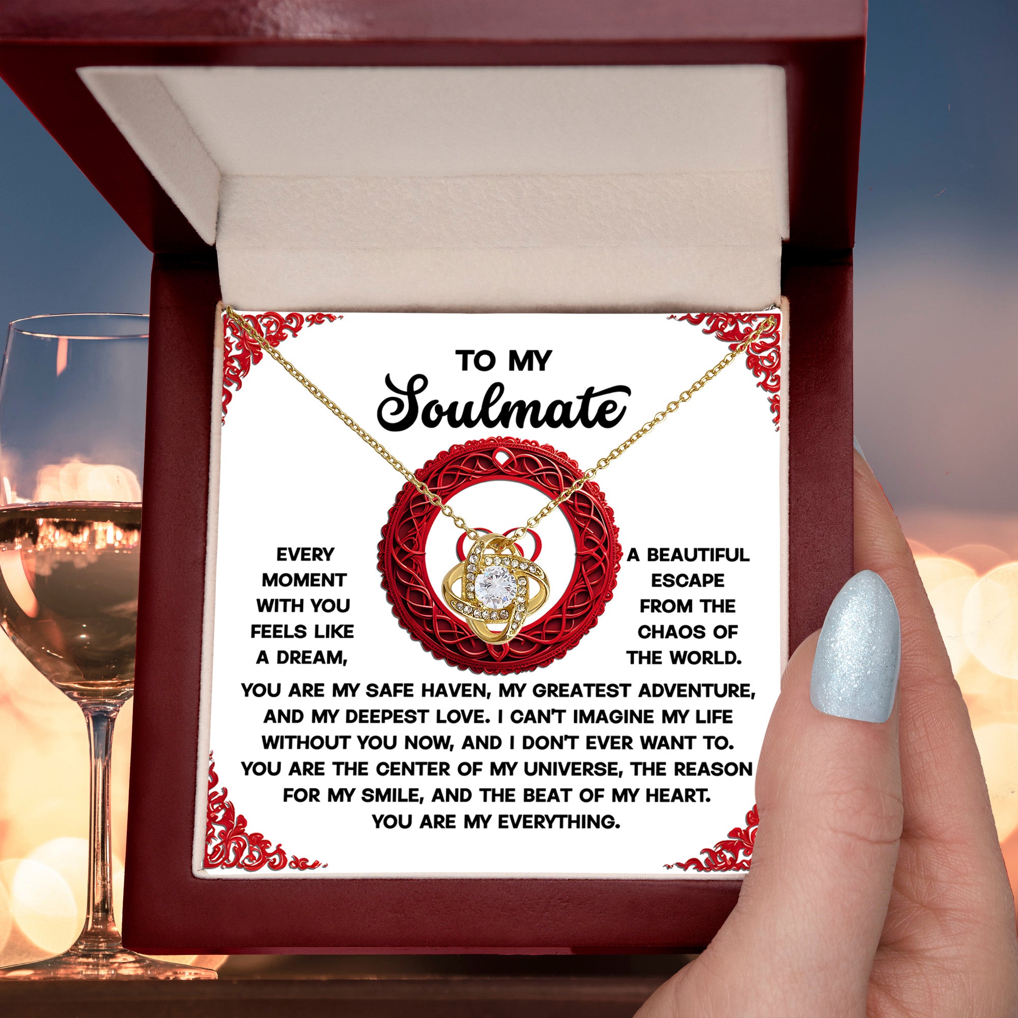 Gift for Soulmate - Like A Dream - Love Knot Pendant Necklace - Mallard Moon Gift Shop