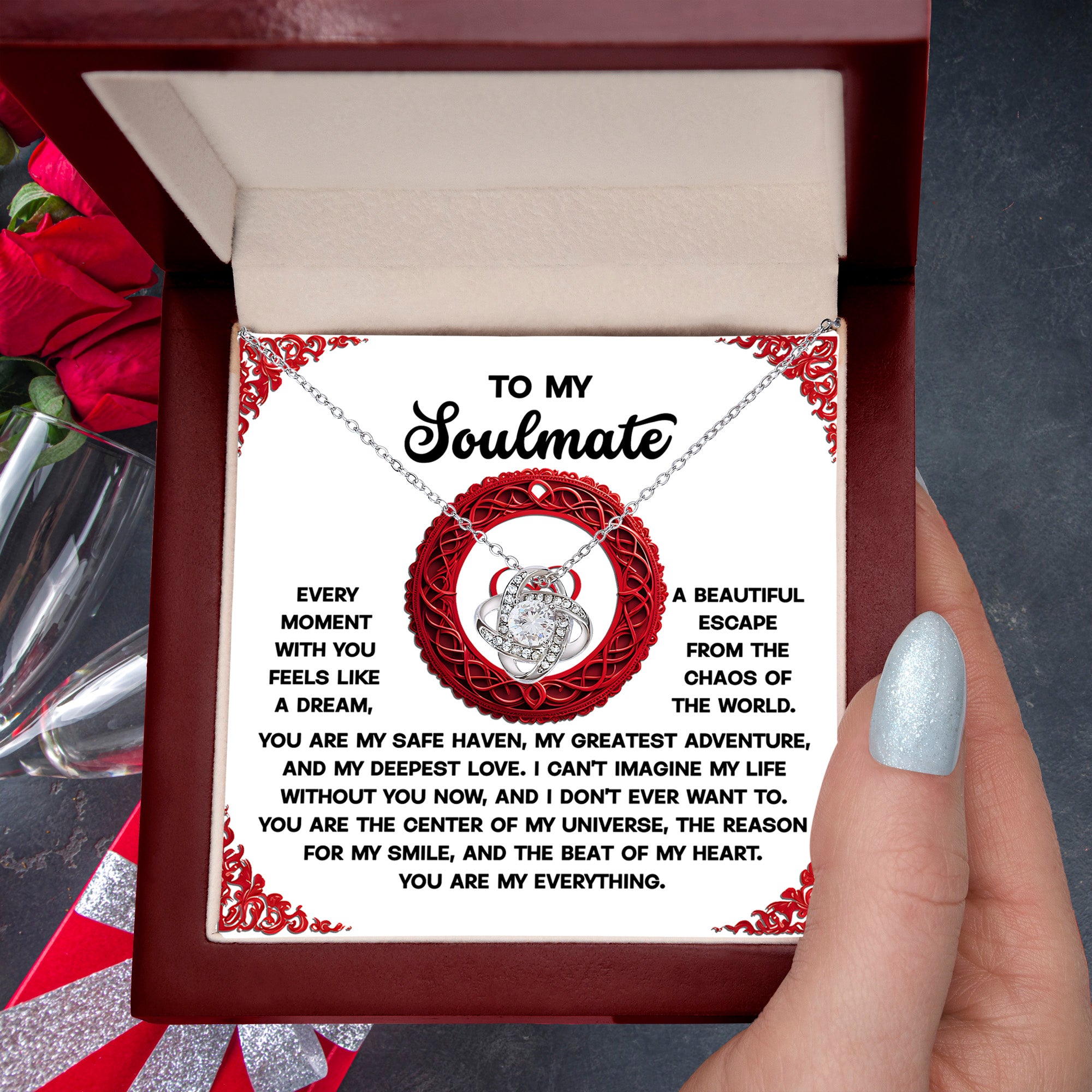 Gift for Soulmate - Like A Dream - Love Knot Pendant Necklace - Mallard Moon Gift Shop