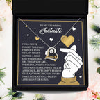 To My Stunning Soulmate - Love Dancing Heart Necklace – A Romantic Valentine’s Day Gift That Celebrates Falling in Love Again and Again