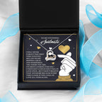 To My Stunning Soulmate - Love Dancing Heart Necklace – A Romantic Valentine’s Day Gift That Celebrates Falling in Love Again and Again