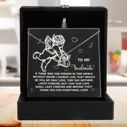 To My Soulmate - Love Dancing Heart Necklace – A Heartfelt Gift to Celebrate Love That Lasts Forever - Mallard Moon Gift Shop