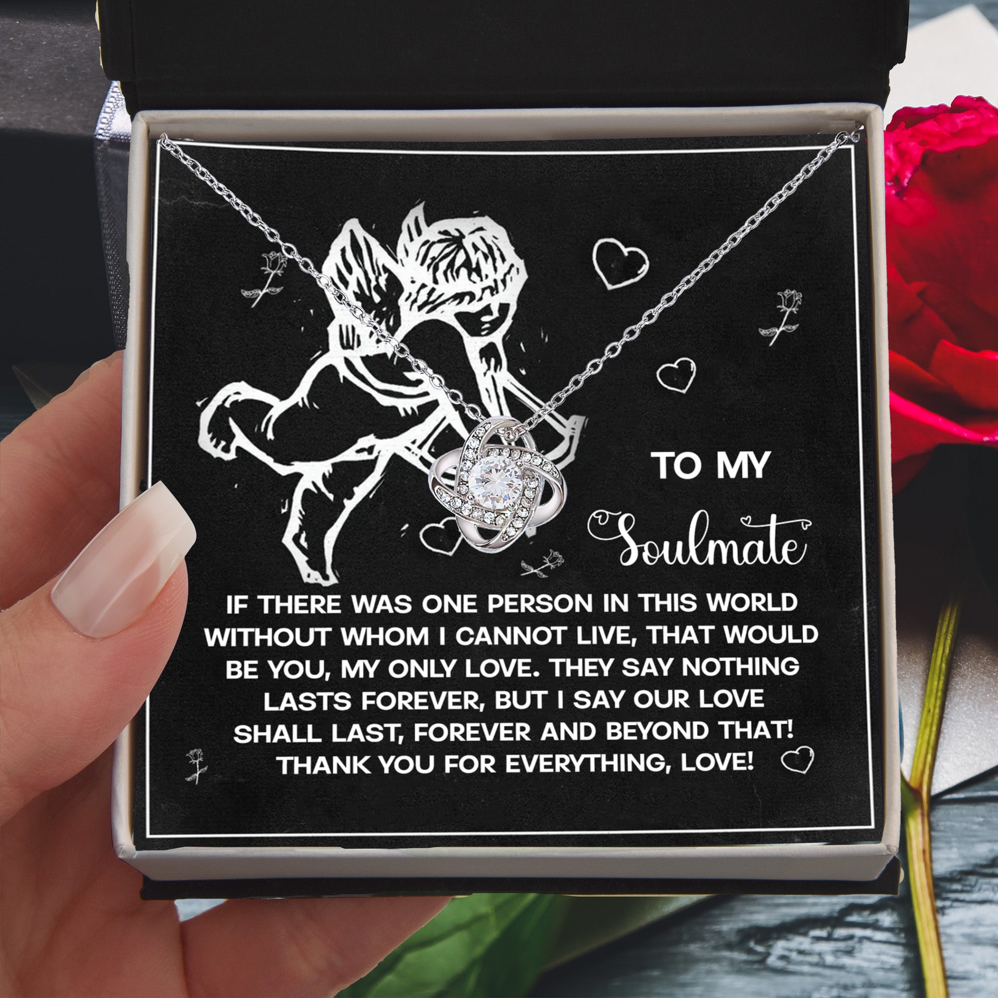 To My Soulmate - Love Knot Necklace – A Heartfelt Gift to Celebrate Love That Lasts Forever - Mallard Moon Gift Shop