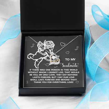 To My Soulmate - Love Dancing Heart Necklace – A Heartfelt Gift to Celebrate Love That Lasts Forever - Mallard Moon Gift Shop