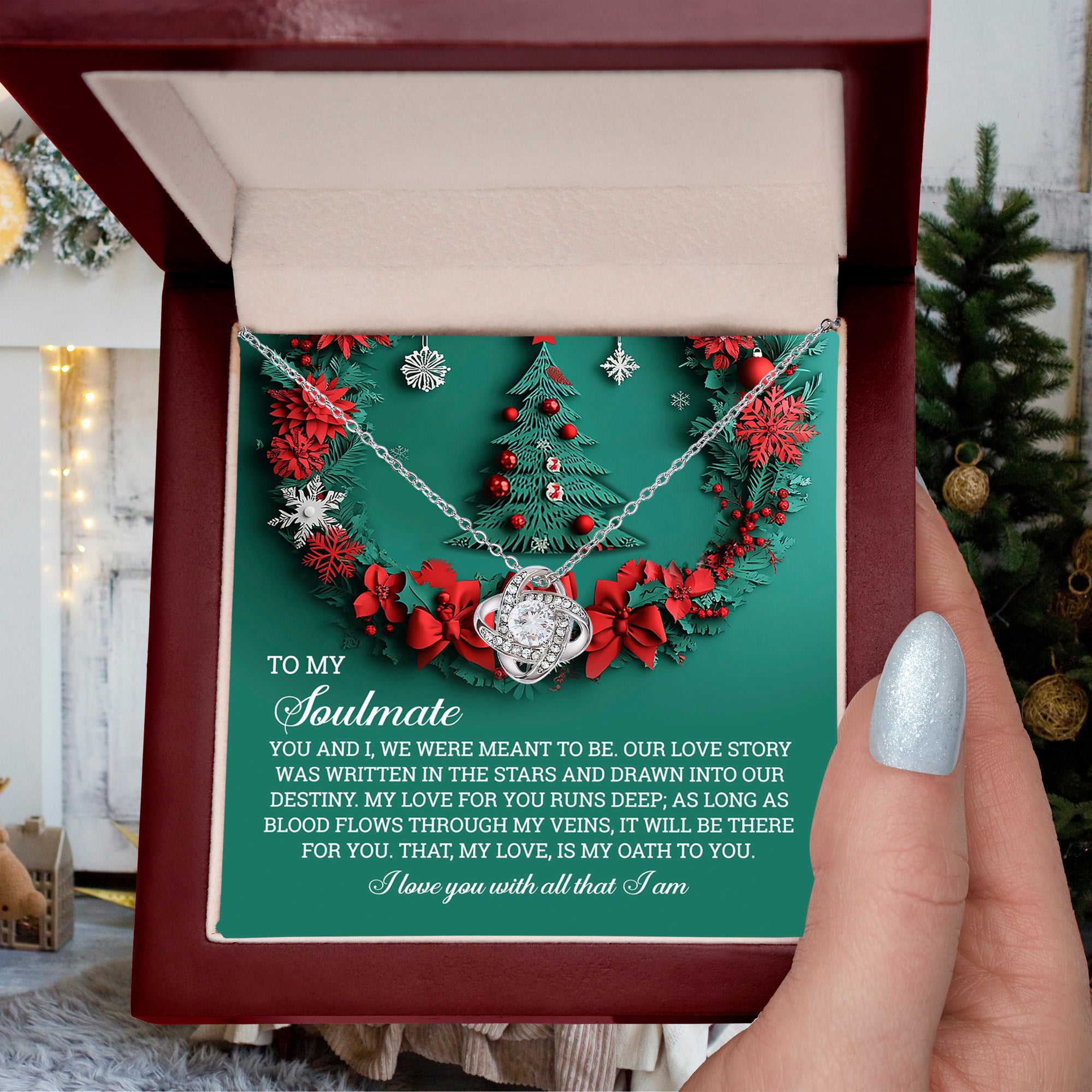 Gift for Soulmate - Love Story - Love Knot Pendant Necklace - Mallard Moon Gift Shop