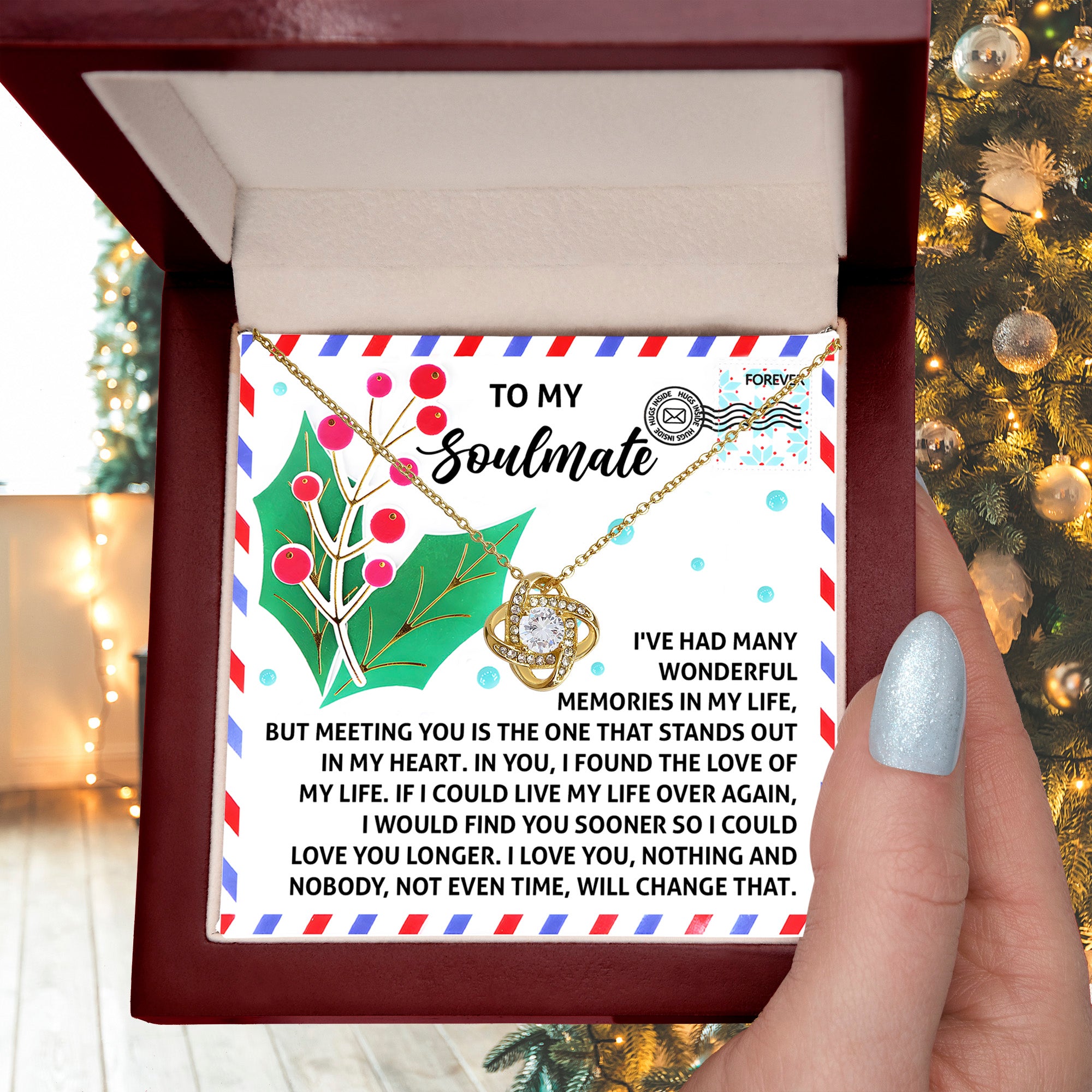 Gift for Soulmate - Love You Longer - Love Knot Pendant Necklace - Mallard Moon Gift Shop