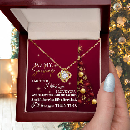 Gift for Soulmate - Love You Then - Love Knot Pendant Necklace - Mallard Moon Gift Shop