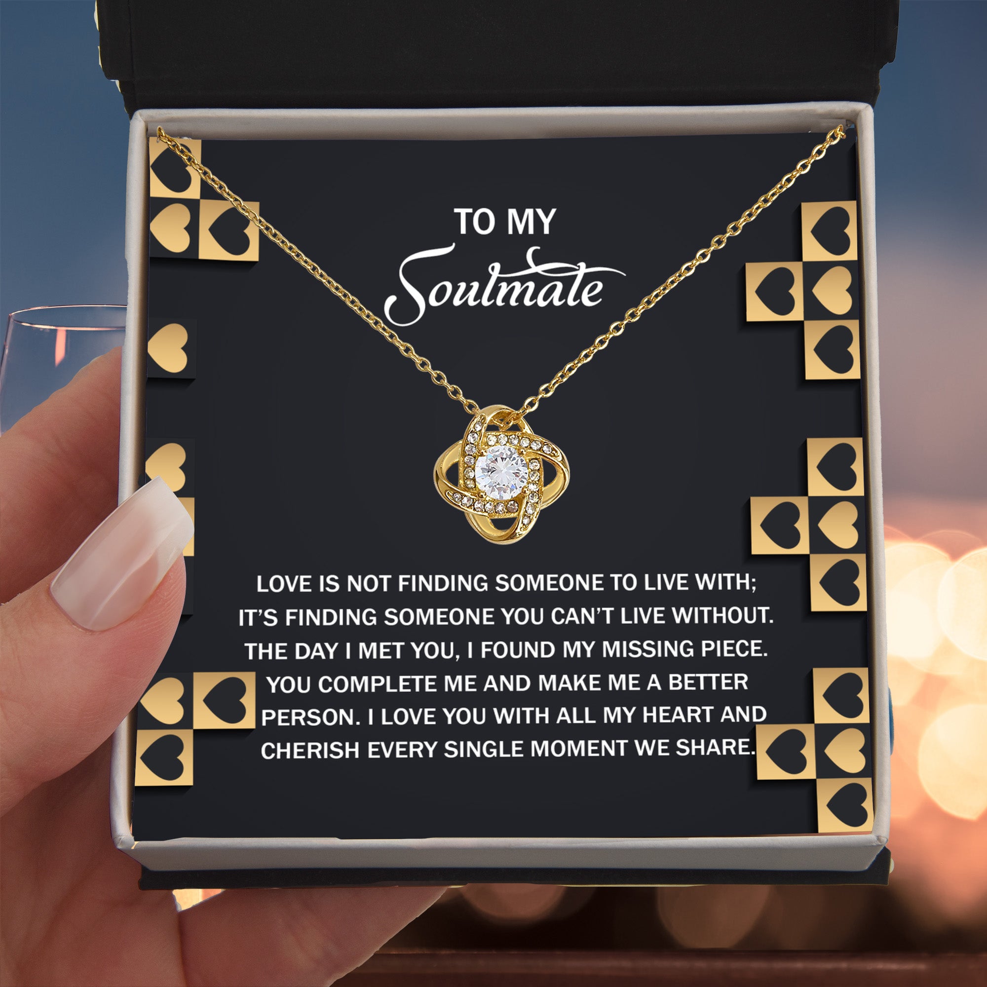 To My Soulmate - Love Knot Necklace – A Romantic Gift Celebrating Your Missing Piece - Mallard Moon Gift Shop