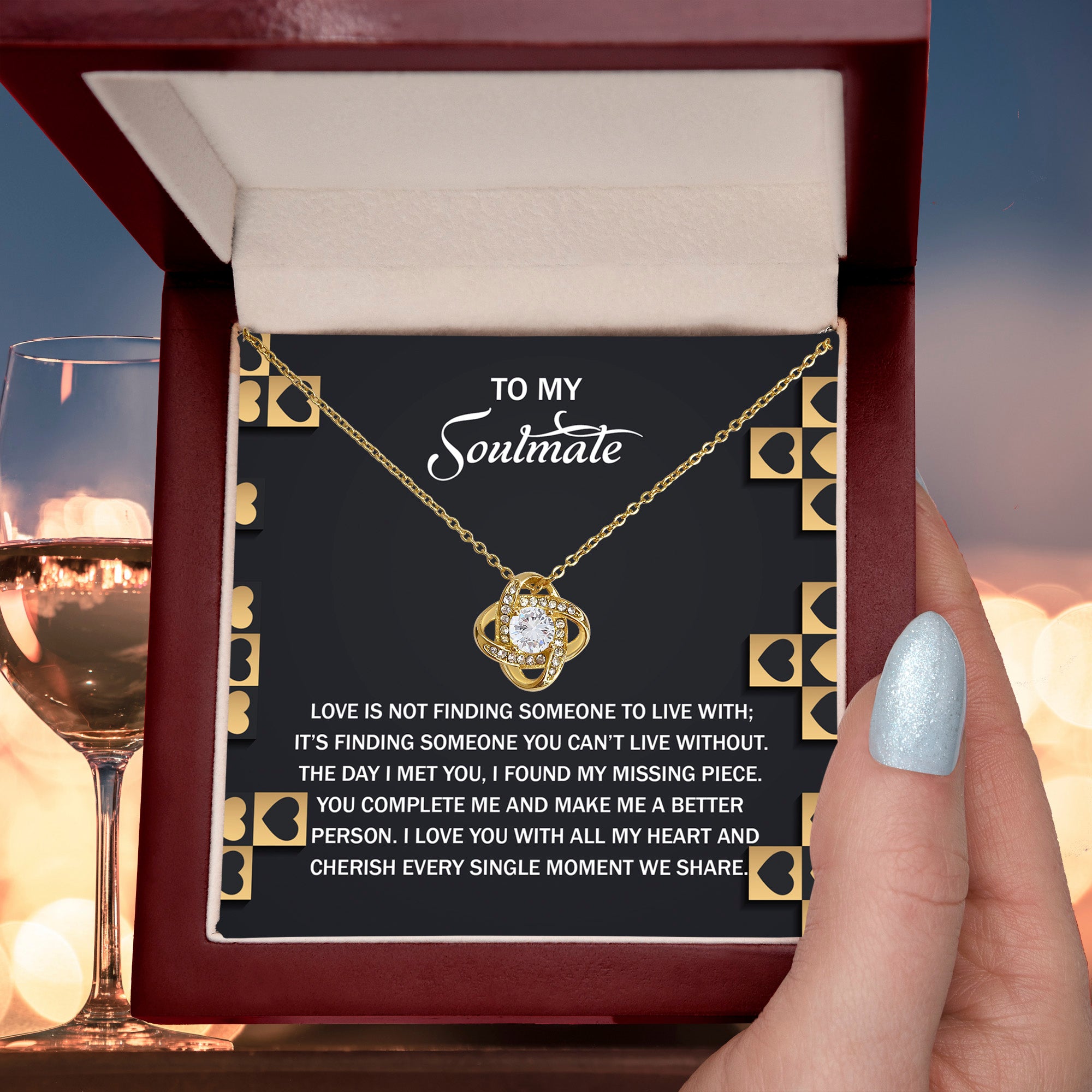 To My Soulmate - Love Knot Necklace – A Romantic Gift Celebrating Your Missing Piece - Mallard Moon Gift Shop