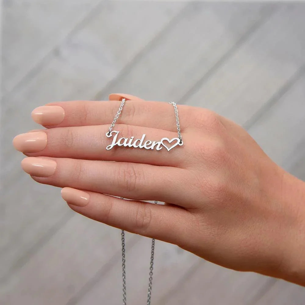 Soulmate - My Dreams Came True the Day I Met You Custom Name Necklace with Heart