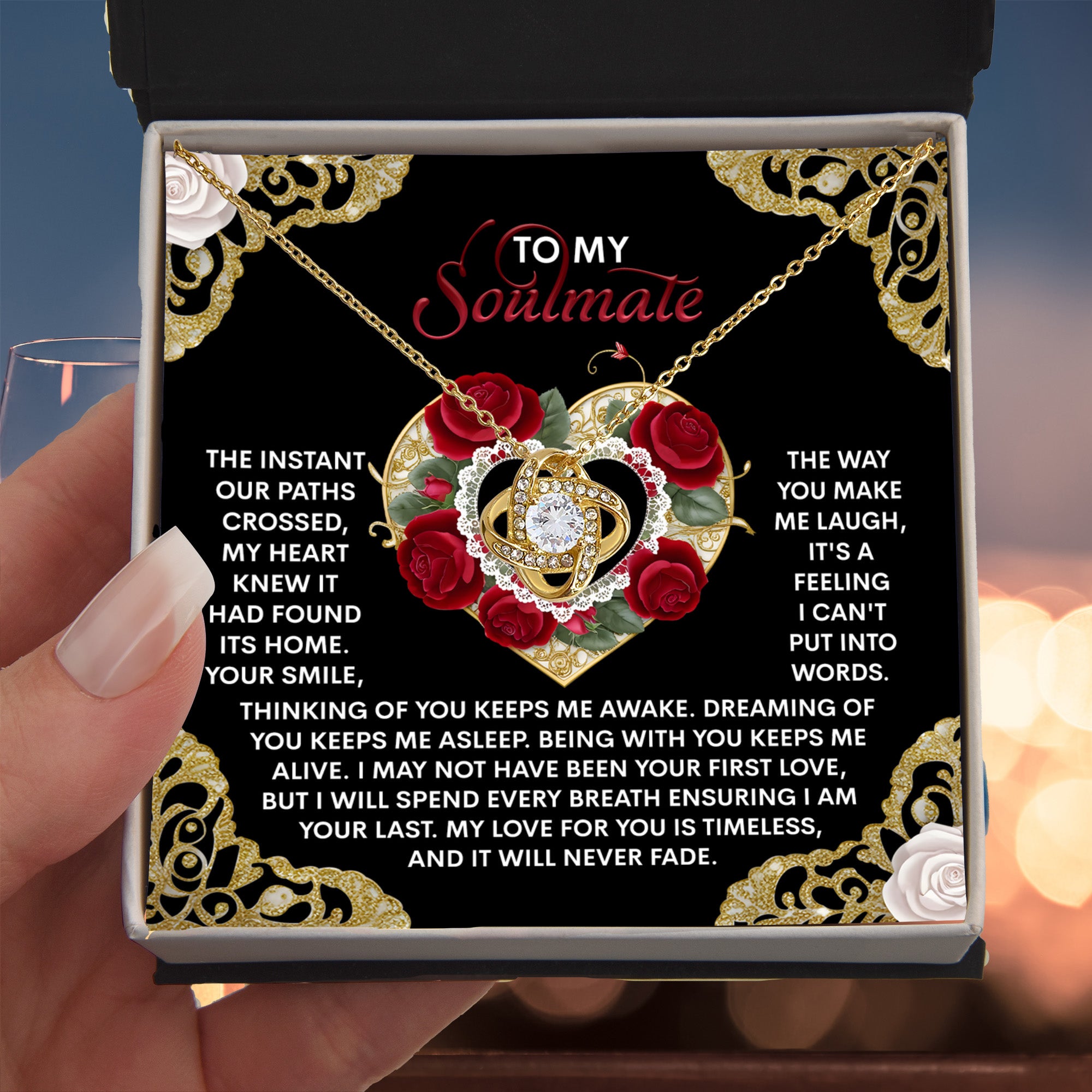 Gift for Soulmate - Never Fade - Love Knot Pendant Necklace - Mallard Moon Gift Shop