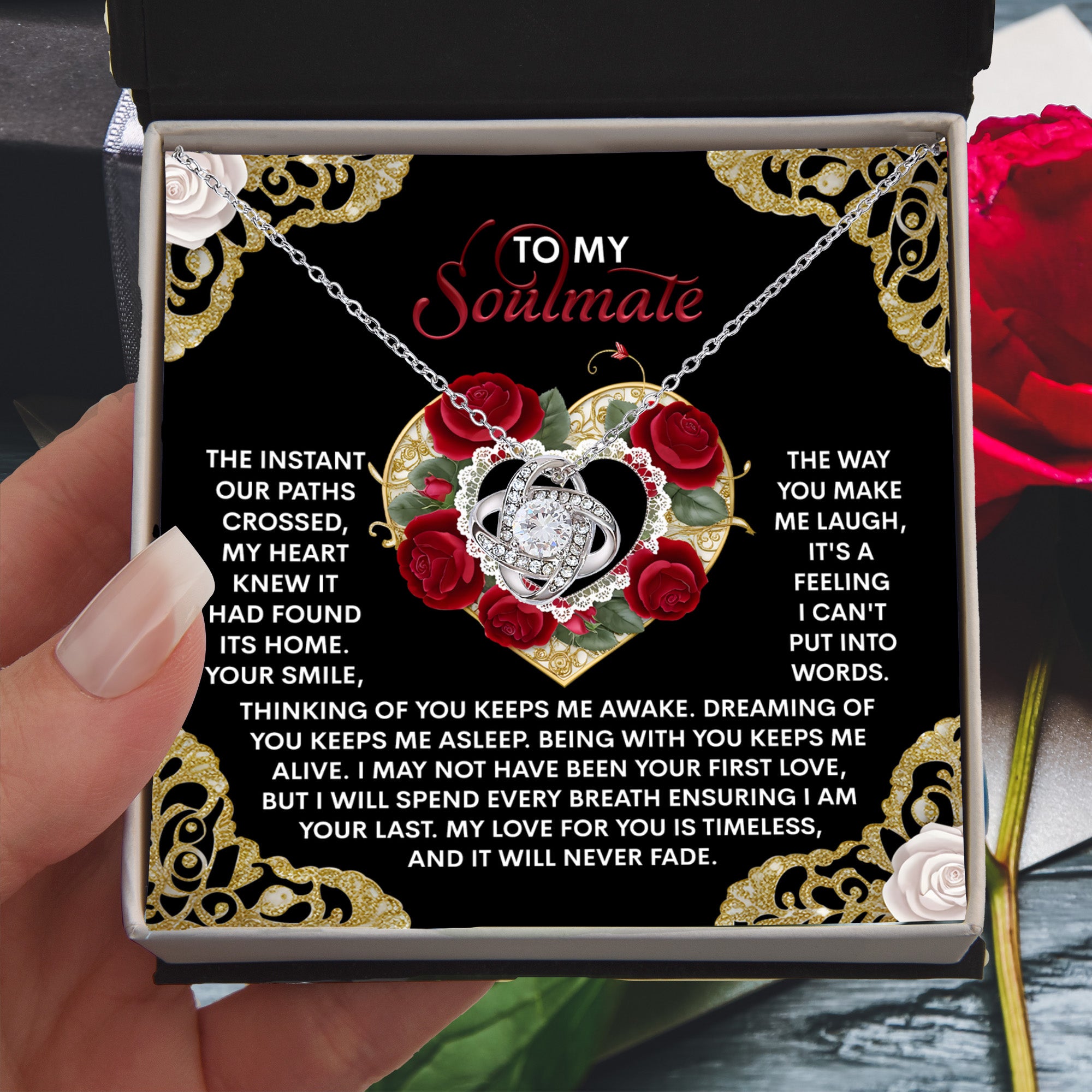 Gift for Soulmate - Never Fade - Love Knot Pendant Necklace - Mallard Moon Gift Shop