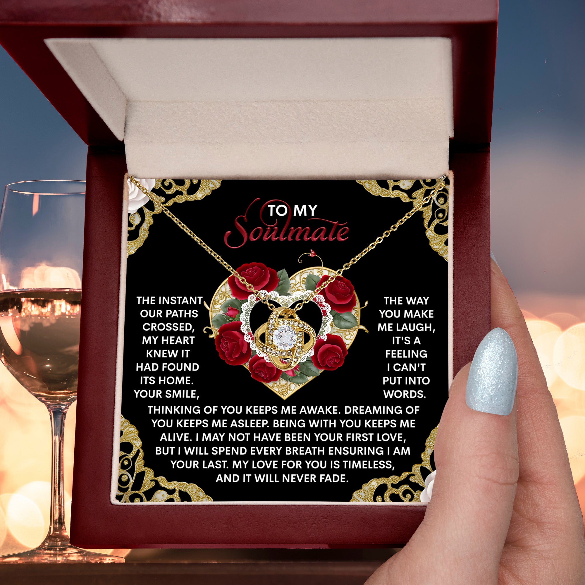 Gift for Soulmate - Never Fade - Love Knot Pendant Necklace - Mallard Moon Gift Shop