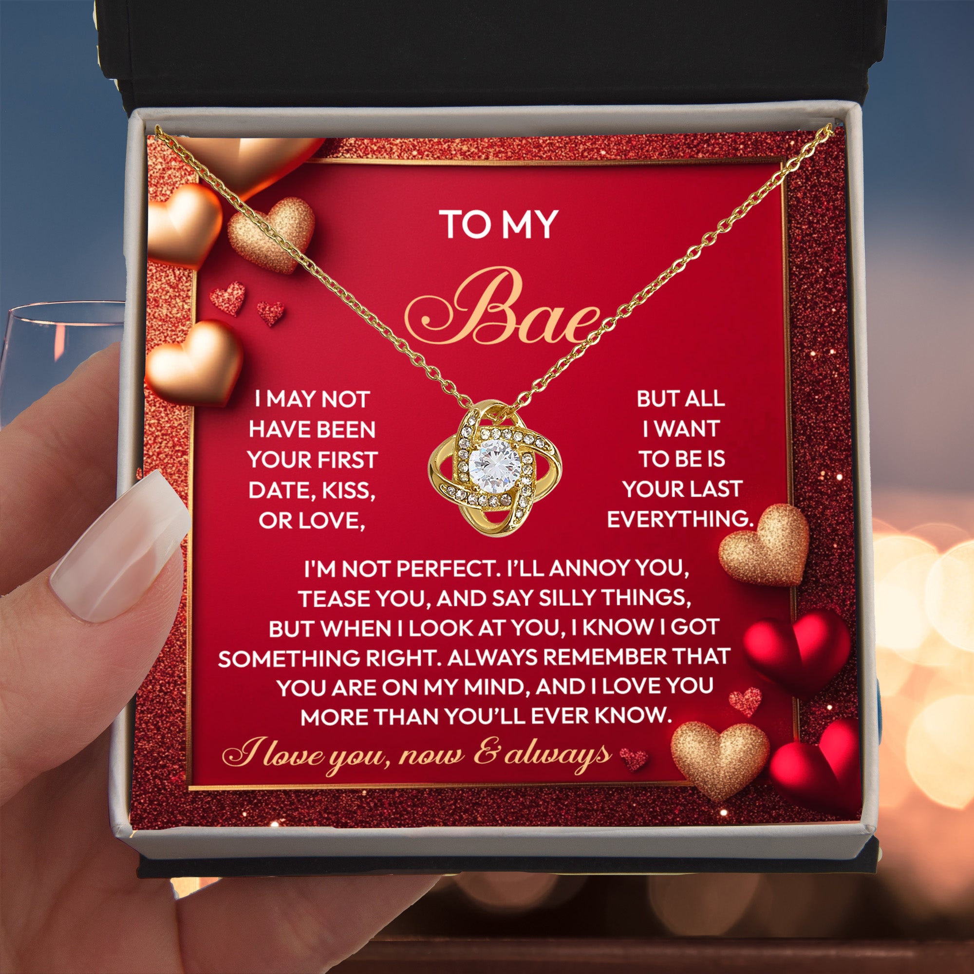 Gift for Soulmate - On My Mind - Love Knot Pendant Necklace - Mallard Moon Gift Shop