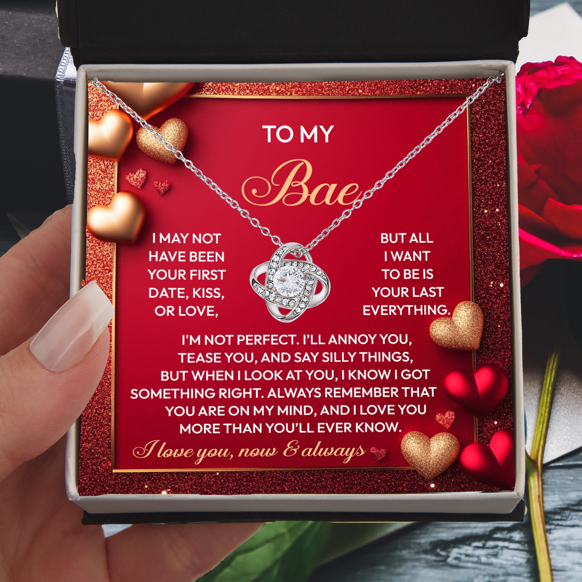 Gift for Soulmate - On My Mind - Love Knot Pendant Necklace - Mallard Moon Gift Shop