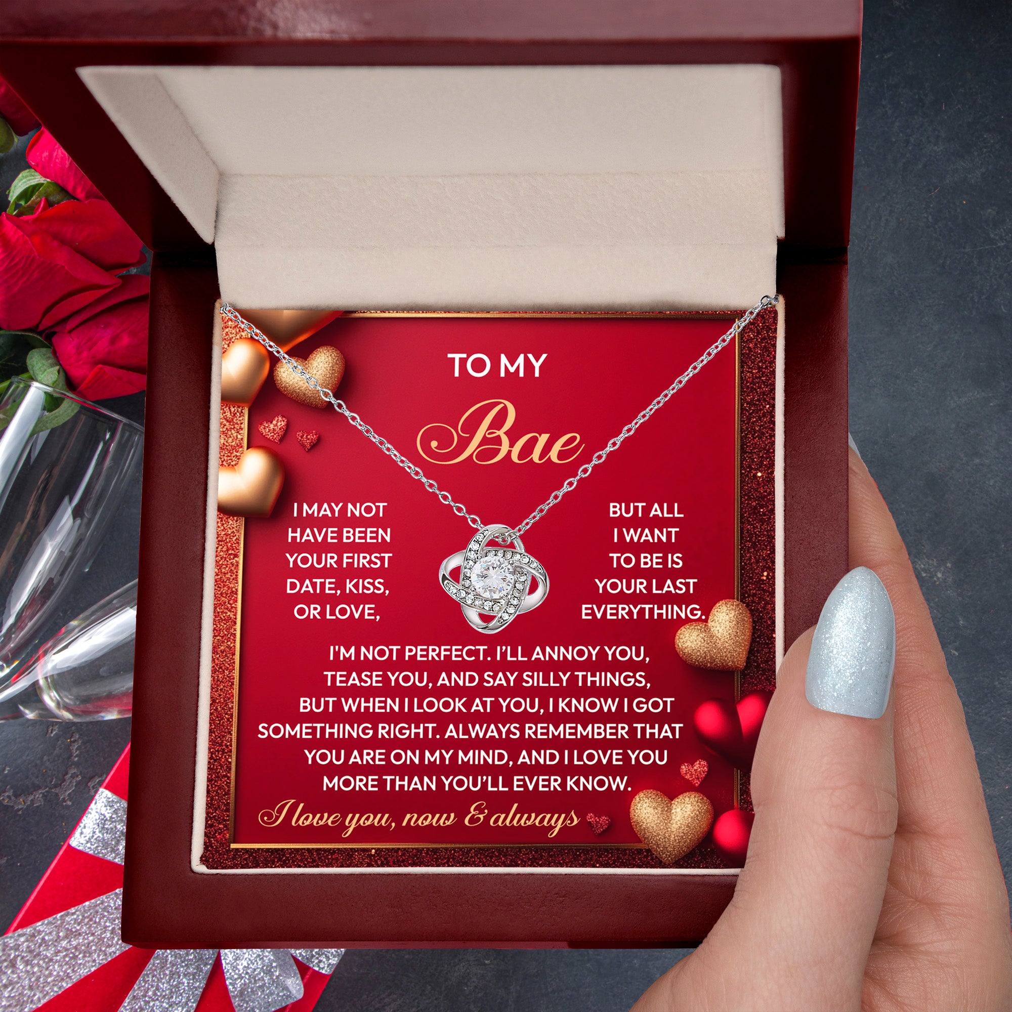 Gift for Soulmate - On My Mind - Love Knot Pendant Necklace - Mallard Moon Gift Shop