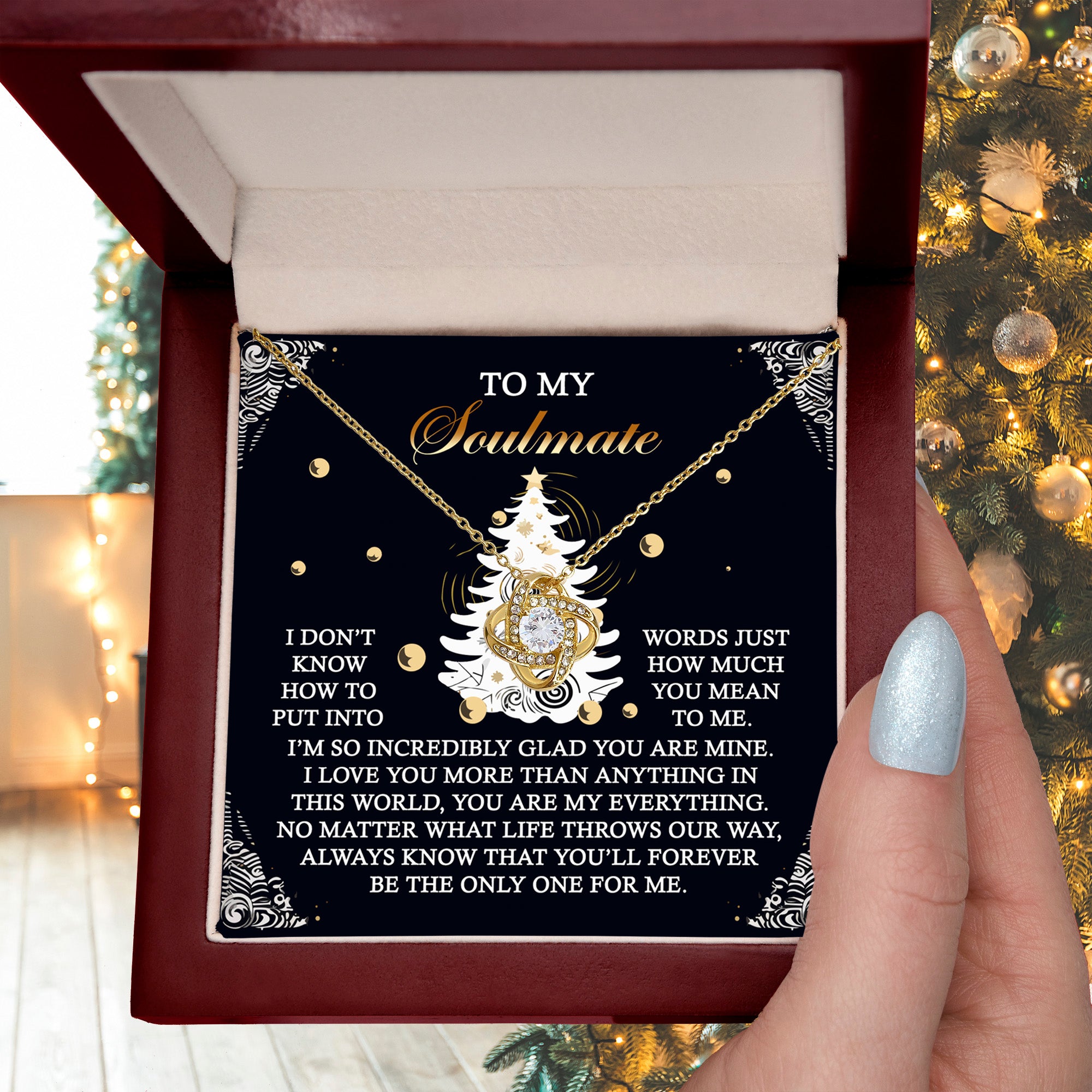 Gift for Soulmate - One For Me - Love Knot Pendant Necklace - Mallard Moon Gift Shop