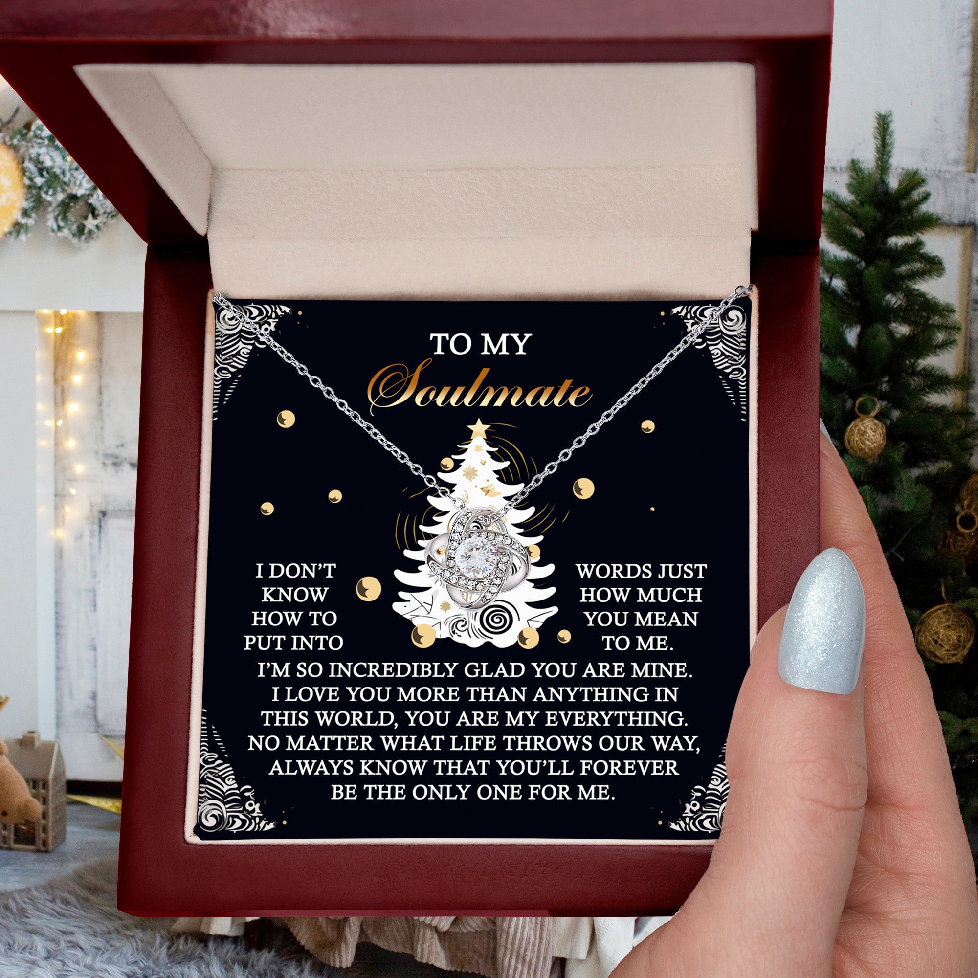 Gift for Soulmate - One For Me - Love Knot Pendant Necklace - Mallard Moon Gift Shop