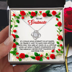 Romantic Anniversary, Valentine's Day Gift for Soulmate, Wife, Girlfriend - One Lifetime - Love Knot Pendant Necklace