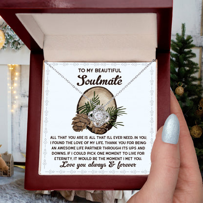 Gift for Soulmate - One Moment - Love Knot Pendant Necklace - Mallard Moon Gift Shop