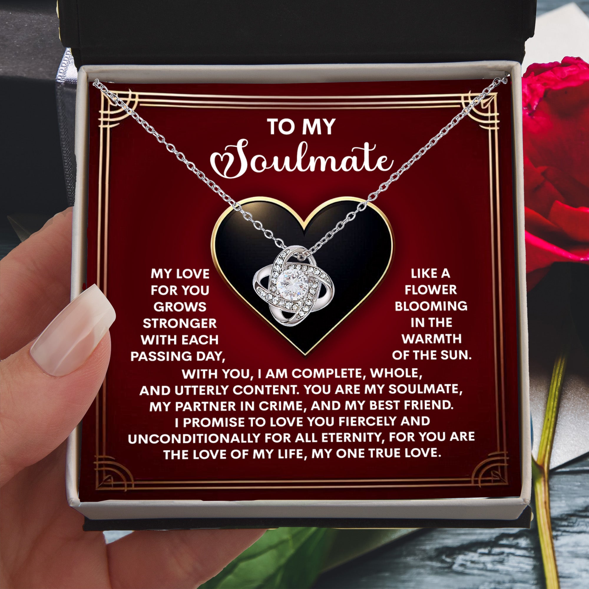 Gift for Soulmate - One True Love - Love Knot Pendant Necklace - Mallard Moon Gift Shop