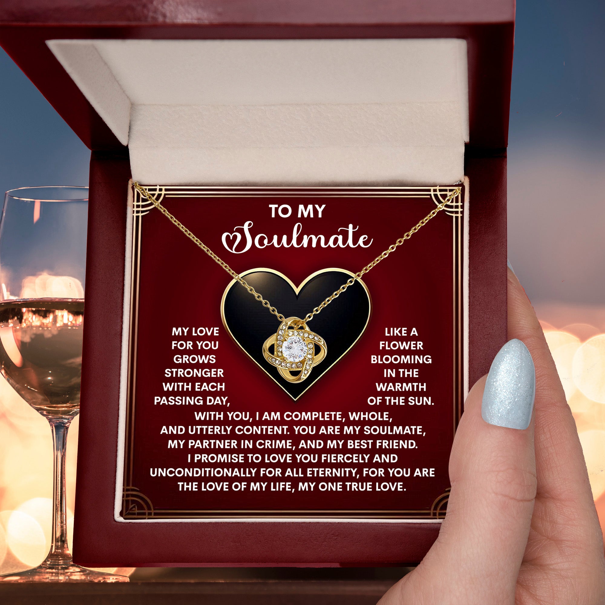 Gift for Soulmate - One True Love - Love Knot Pendant Necklace - Mallard Moon Gift Shop