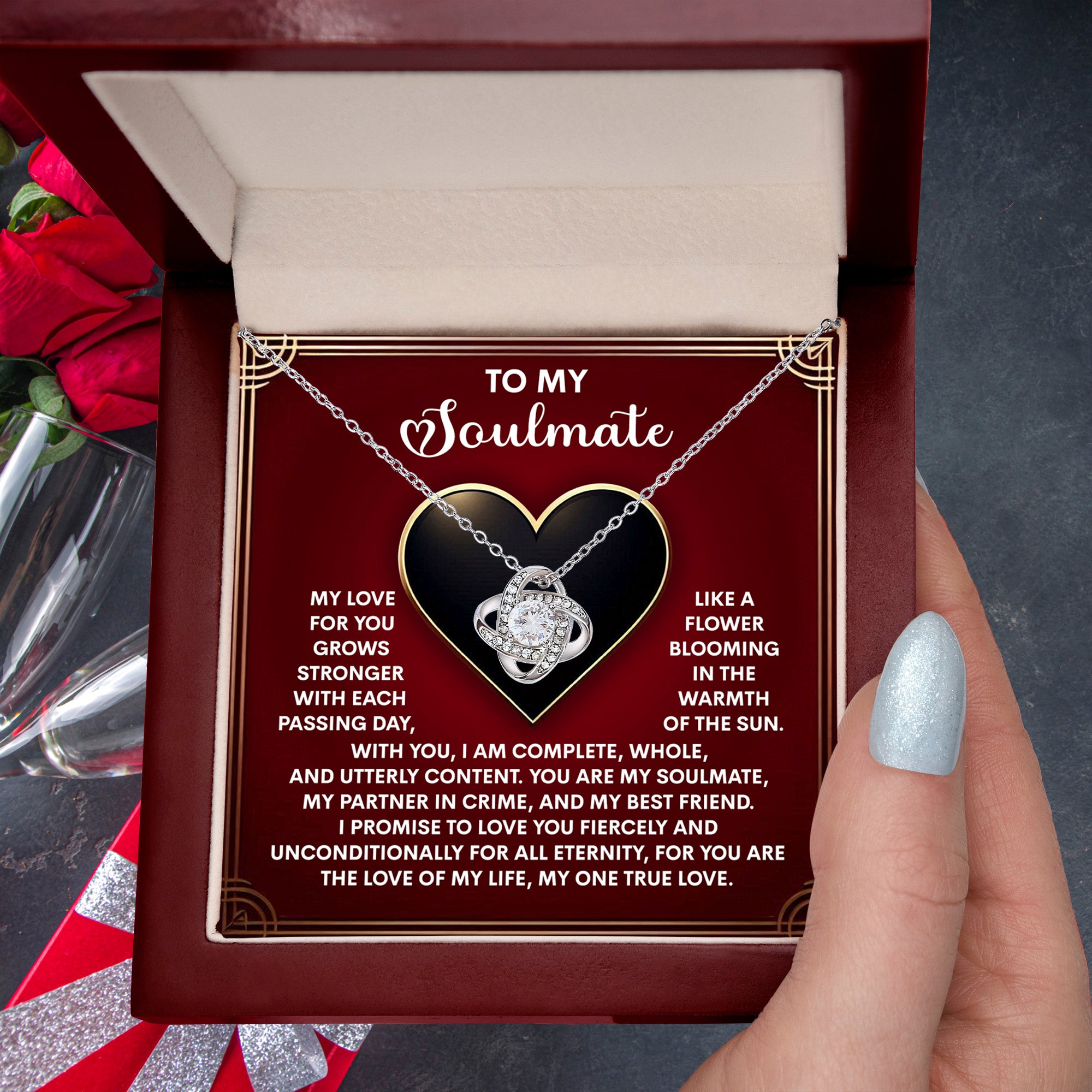 Gift for Soulmate - One True Love - Love Knot Pendant Necklace - Mallard Moon Gift Shop