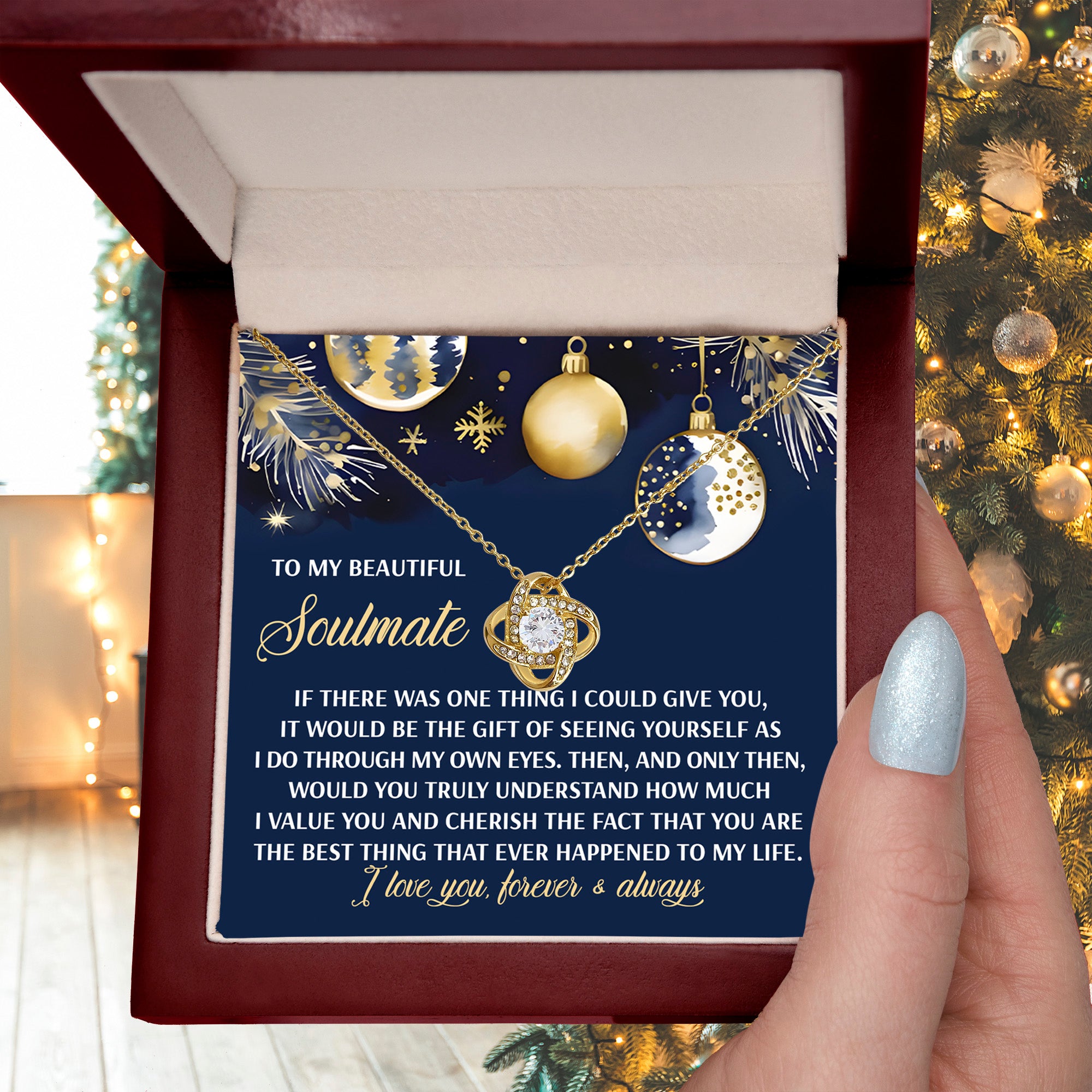 Gift for Soulmate - One Thing - Love Knot Pendant Necklace - Mallard Moon Gift Shop